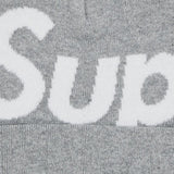 Supreme-Big-Logo-Beanie-'Ash-Grey'-(2024)-close-up