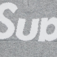 Supreme-Big-Logo-Beanie-'Ash-Grey'-(2024)-close-up