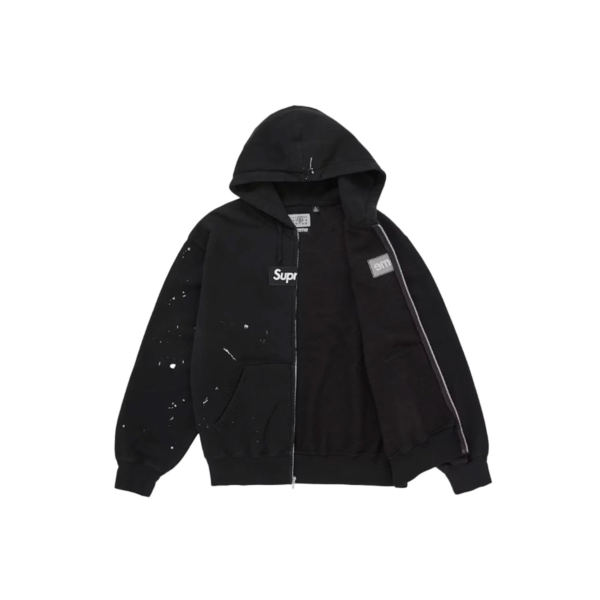 Supreme MM6 Maison Margiela Box Logo Zip Up Hooded Sweatshirt
