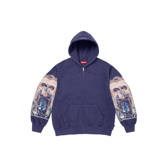 Supreme Michael Jackson Dangerous Zip Up Hooded Sweatshirt 'Washed Navy' (2025)