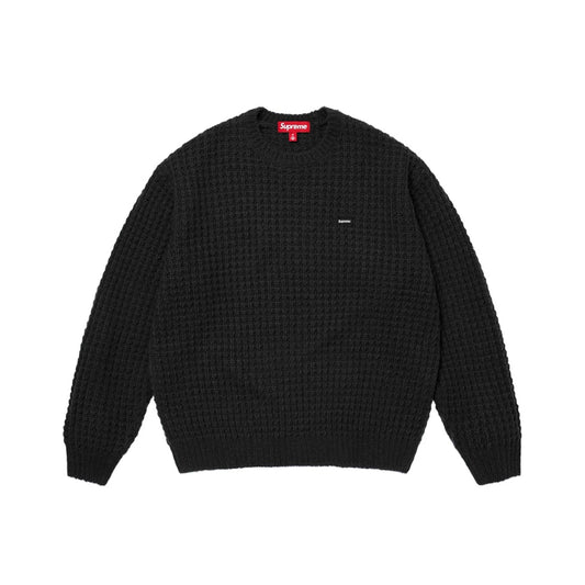 Supreme Washed Small Box Waffle Sweater 'Black' (2026)