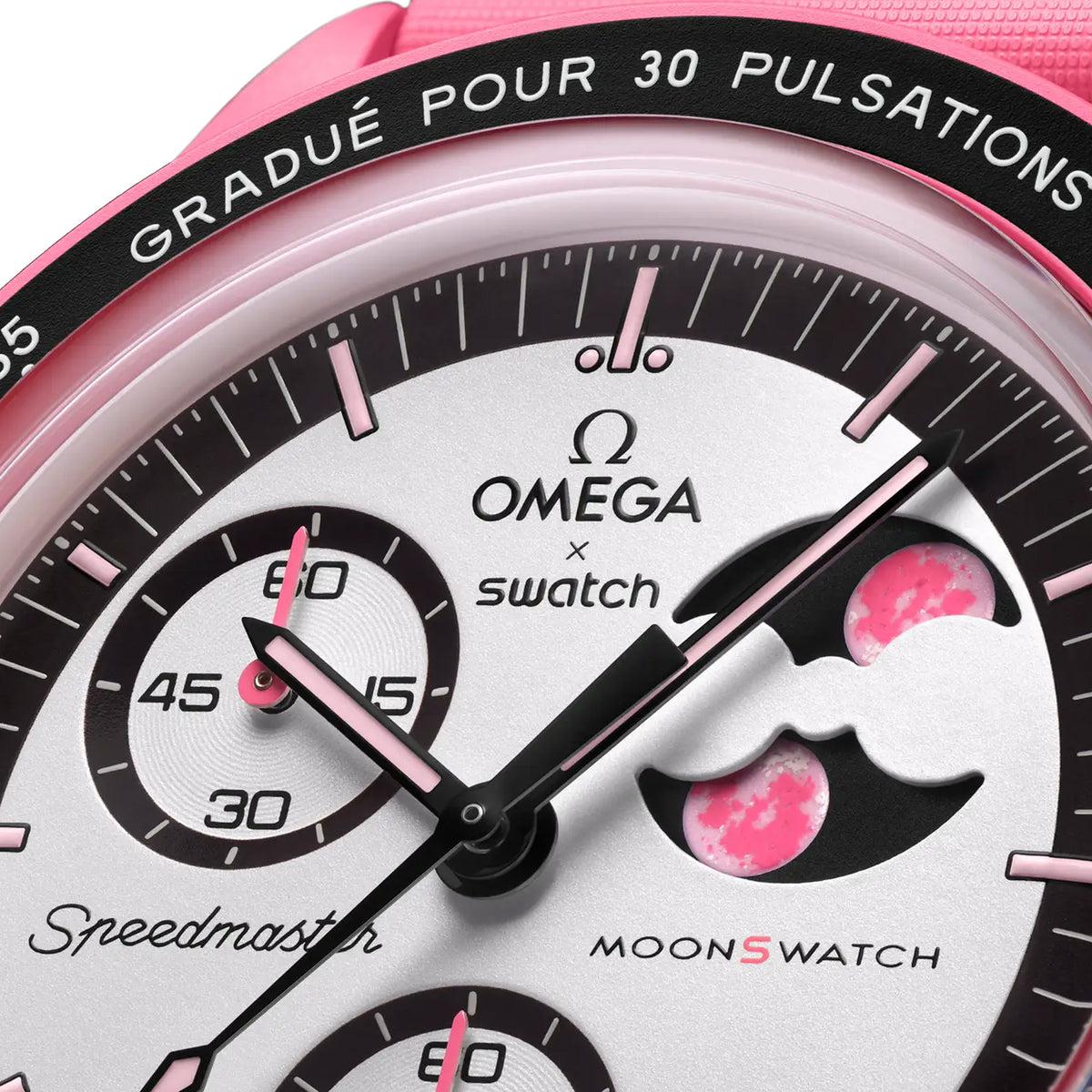 Swatch x Omega Bioceramic Moonswatch 'Mission to the Pink Moon