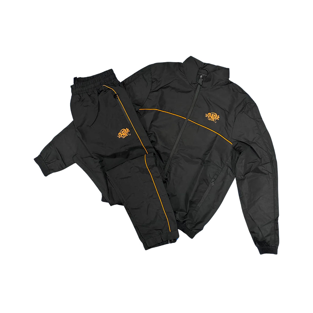 Syna World x CRG Shell Tracksuit 'Black / Rose Gold' (2025) – PUSHAS Syna World x CRG Shell Tracksuit 'Black / Rose Gold' (2025) – PUSHAS