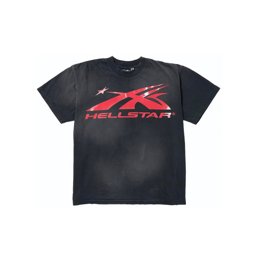 HELLSTAR Sport Logo Gel T-Shirt 'Black / Red' (Overseas Exclusive 2024)