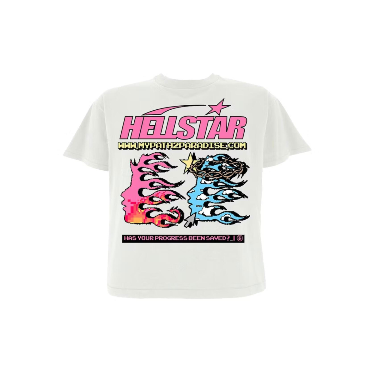 HELLSTAR Pixel T-Shirt 'White' (2024)