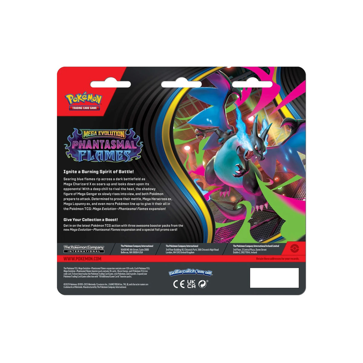 Pokmon TCG Mega Evolutions Phantasmal Flames Three Booster Blister PUSHAS Pokmon TCG Mega Evolutions Phantasmal Flames Three Booster Blister PUSHAS