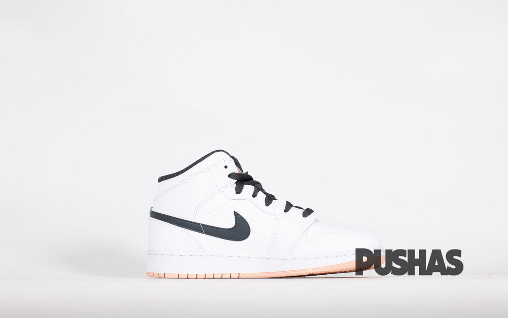 Air Jordan 1 Mid GS 'White Arctic Orange'