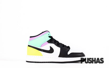 Air Jordan 1 Mid 'Pastel Black Toe' GS (2021)