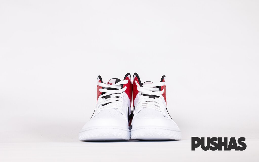 Air Jordan 1 Mid 'White Black Gym Red'