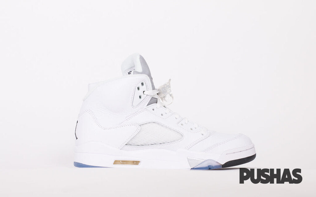 Jordan 5 outlet retro metallic white