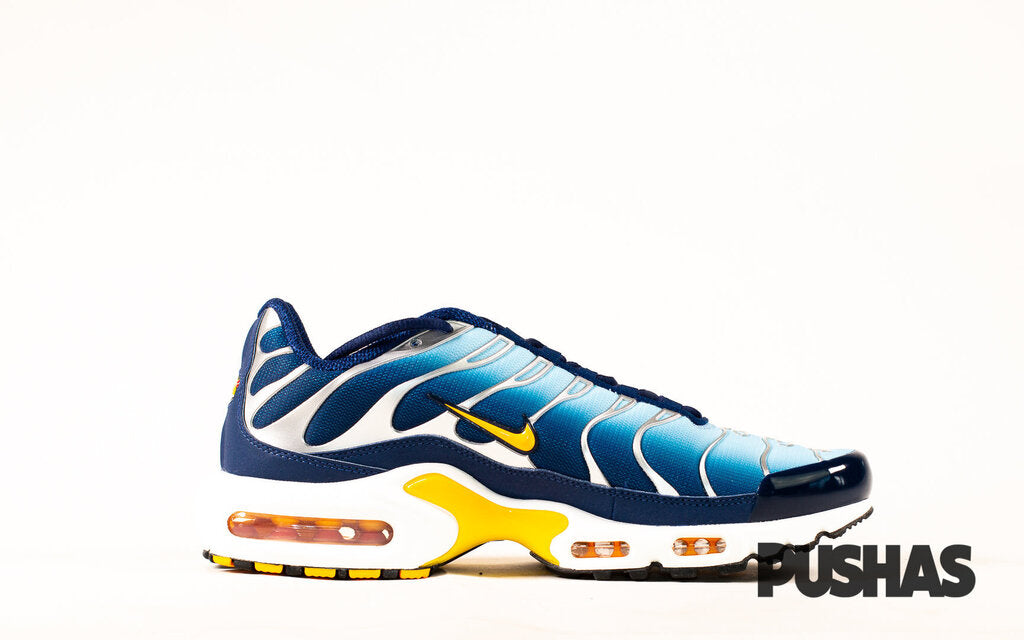 Nike air max plus blue clearance orange