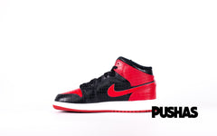 Air Jordan 1 Mid SS 'Bred Text' GS (2022)