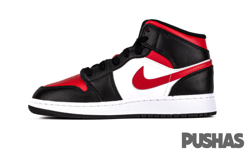 Air Jordan 1 Mid 'Bred Toe' GS (2022) – PUSHAS