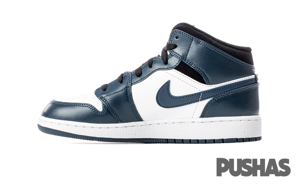 Jordan 1 mid sales navy and white