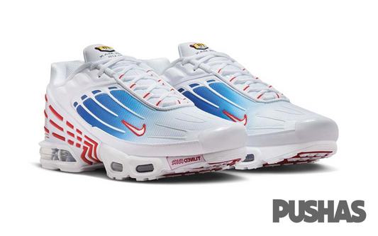 Nike Air Max Plus 3 'White Red Blue / Vivid Blue Gradient' (2023)