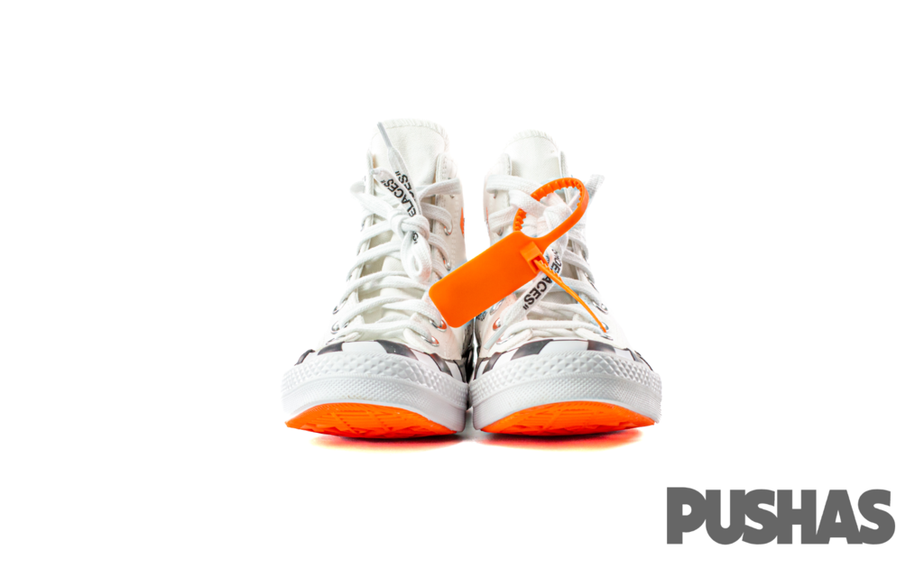 Off white top converse orange laces