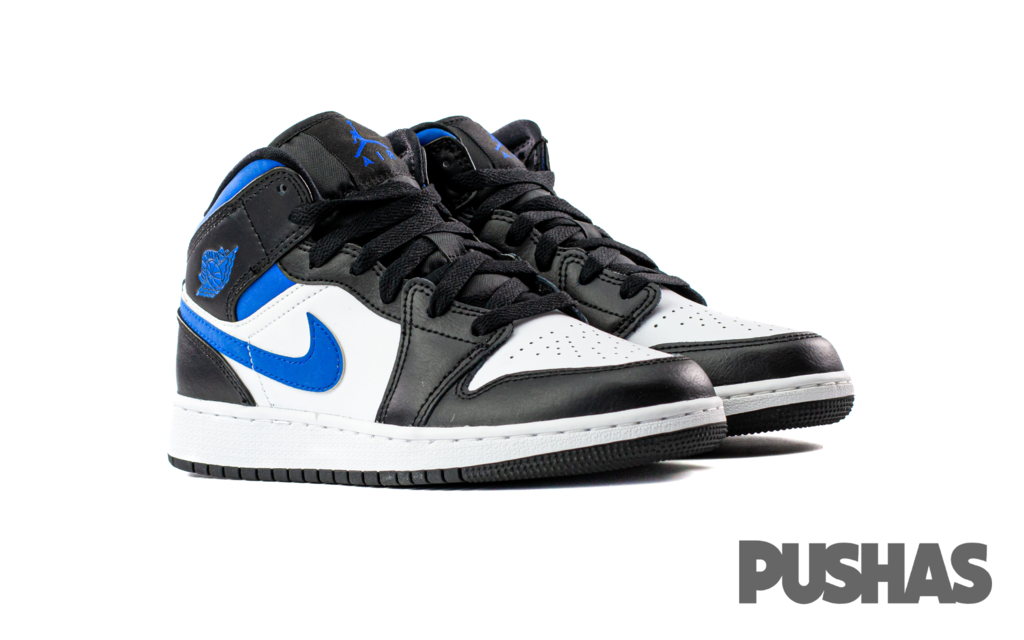 Air Jordan 1 Mid 'White Black Royal' GS